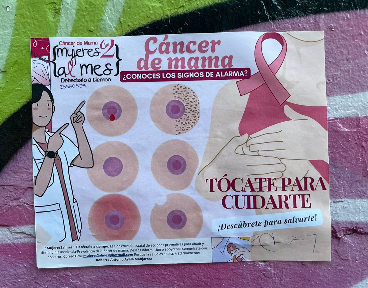 robbie_aym's tweet photo. Seguimos con la difusión para la prevención del cáncer de mama, nunca es tarde para autoexplorarte, valora tú cuerpo, salva tú vida ❤️✨
@medicosconcausa @mujeres2almes https://t.co/Uutp5ZXzC1
