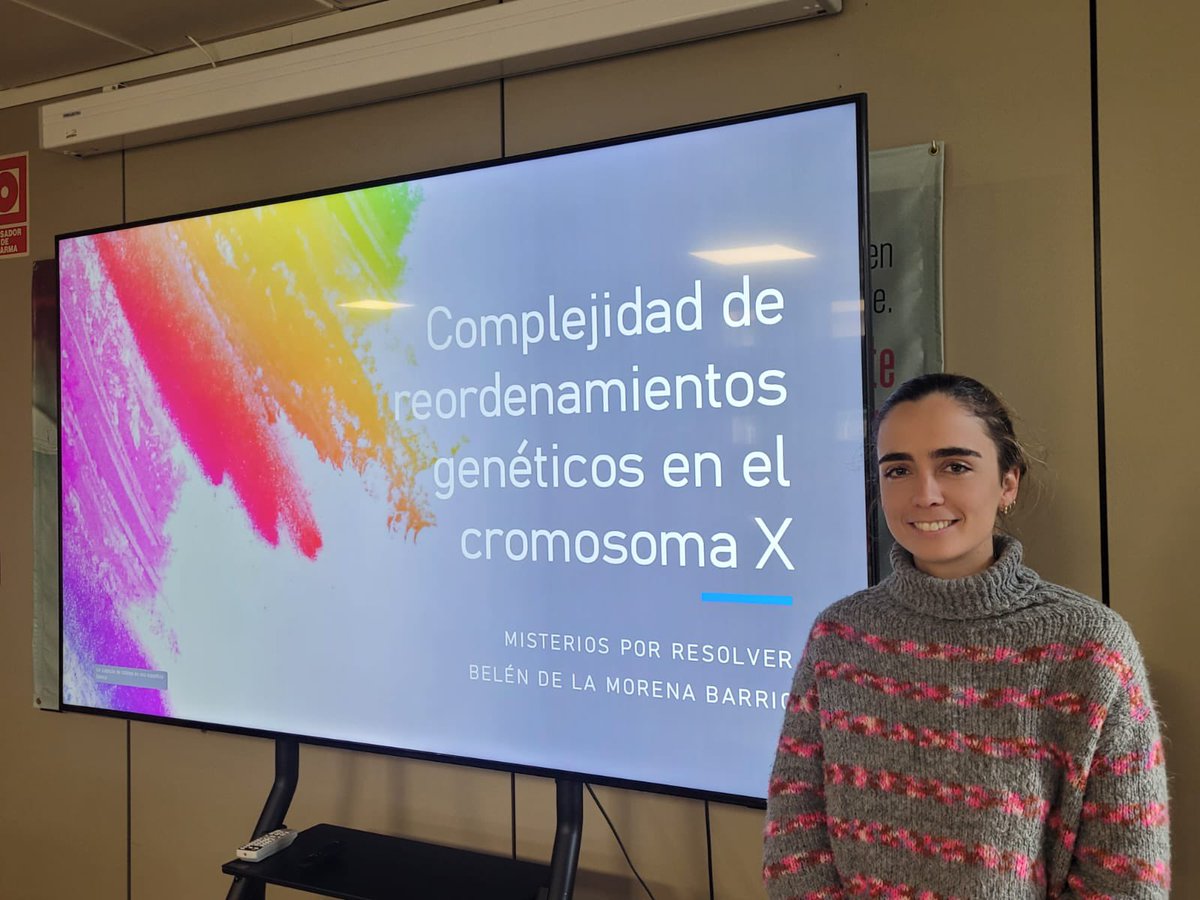 La sesión científica semanal del Máster de Hematología y Oncologia Clinico Experimental que impartimos en <a href="/UMU/">Universidad Murcia</a> ha corrido a cargo de Belén De la Morena <a href="/Bedelamo/">Belén de la Morena ツ</a> postdoctoral contratada por <a href="/CIBER_ISCIII/">CIBER ISCIII</a> TEMA: "Complejidad de reordenamientos genéticos en el cromosoma X” 👌