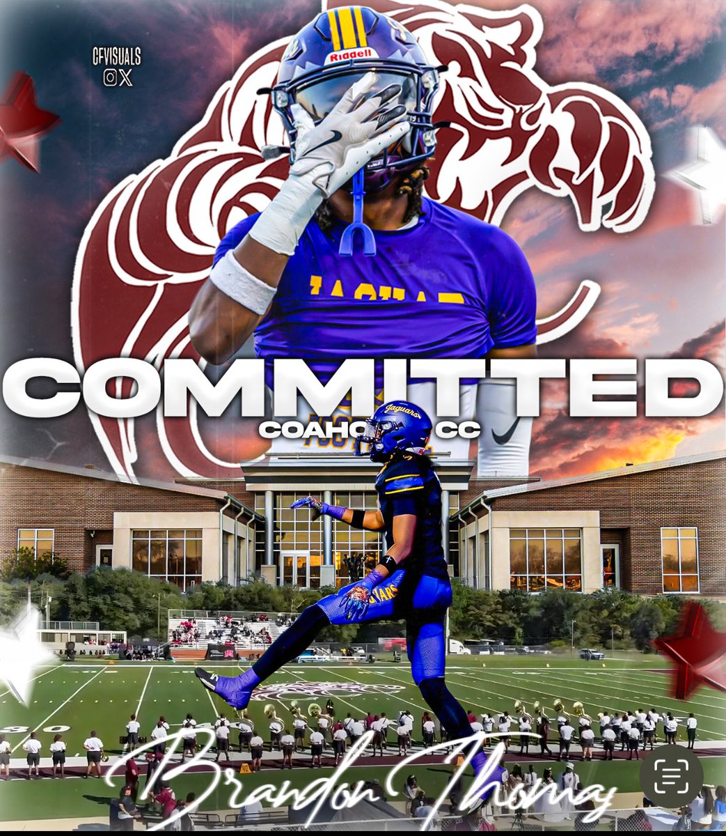 Blessed to say I’ll be continuing my Journey at <a href="/CoahomaFootball/">Coahoma Tigers Football</a> Only up now. 🤍 #AGTG #committed <a href="/elijohnson75/">Eli Johnson</a> <a href="/CoachC662/">Kedric Collier</a> <a href="/oc7888/">Larry Williams Head Football Coach Coahoma CC</a> <a href="/ChristhomasX5/">Chris (C5️⃣IVE) Thomas 3️⃣⭐️</a> <a href="/coachlevicox/">Levi Cox</a> <a href="/CoachJ1906/">Marcus Jamison</a> <a href="/Bmayfield17/">Coach Mayfield</a> <a href="/Fball_DC/">Desoto Central Football</a> <a href="/athletics_dc/">DeSoto Central Athletics</a> <a href="/CoachWolfeDCHS/">Will Wolfe</a>