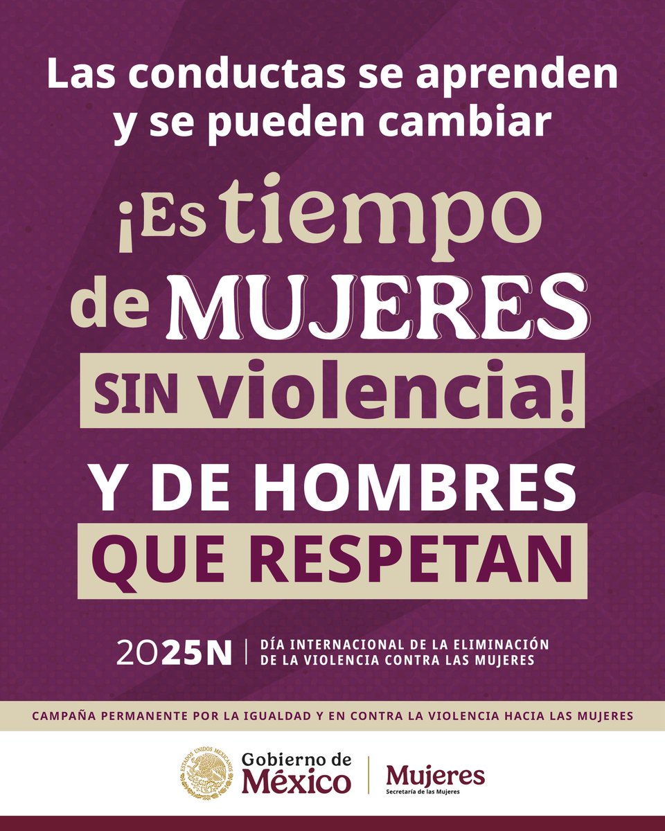 En el marco de los #16DíasDeActivismo contra la violencia de género, hacemos un llamado a todos los hombres para construir relaciones con las mujeres basadas en el respeto y la igualdad.

Súmate al cambio cultural: ¡es tiempo de mujeres sin violencia!

#25N #16DíasDeActivismo