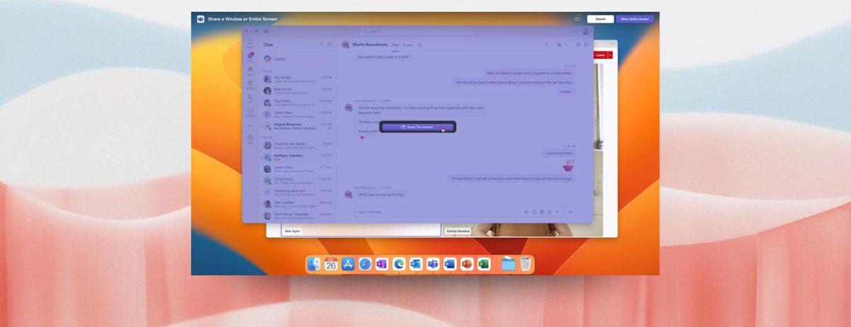 🚀 Elevate your Teams meetings on Mac! Native macOS screen sharing is here—polished, intuitive, and ready to roll. 

🦖 Just toggle content sharing in settings. 

🔗 Blog: techcommunity.microsoft.com/blog/microsoft…