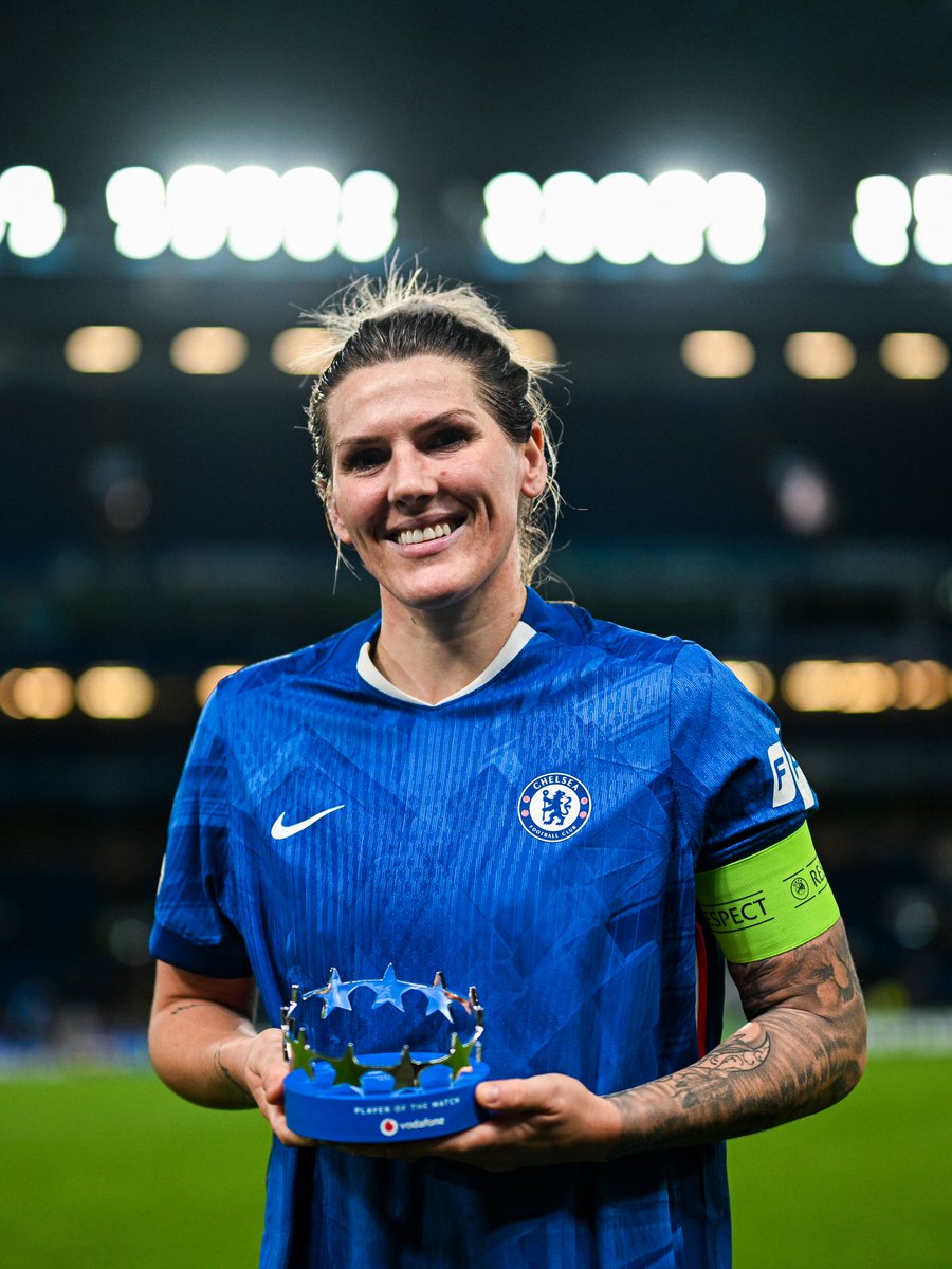 ChelseaFCinUSA's tweet image. Our skipper Millie Bright is Player of the Match! 👑

#UWCL