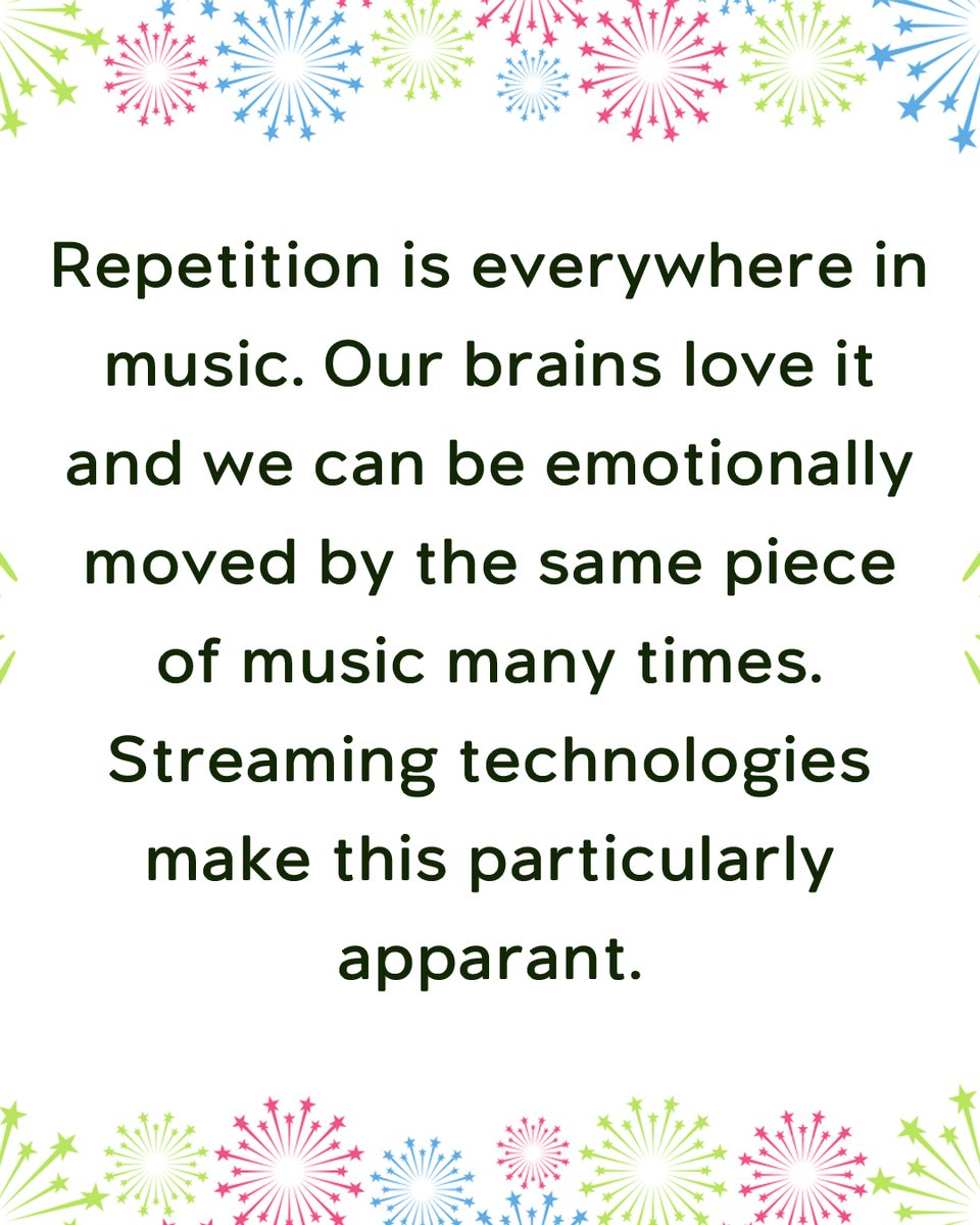 Did you know that only around 1% of musical experiences involve material that we haven’t heard before? Repetition is everywhere in music - our brains love it. We can be emotionally moved by the same piece of music many many times.
#30for30 #fact #musicpsychology <a href="/theambertrust/">The Amber Trust</a>