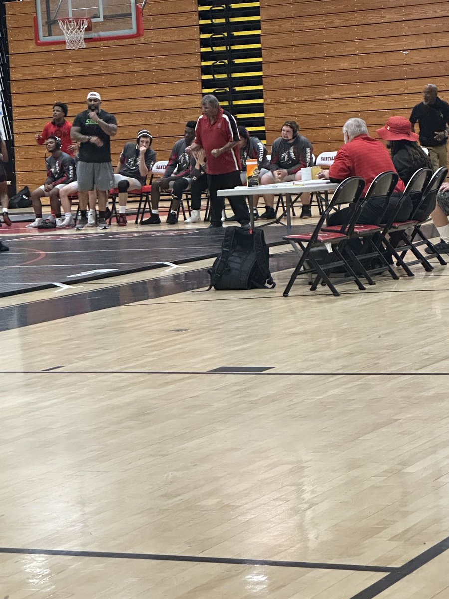The LEGEND in his element!  Sam Agresti and Santaluces Chiefs wrestling.