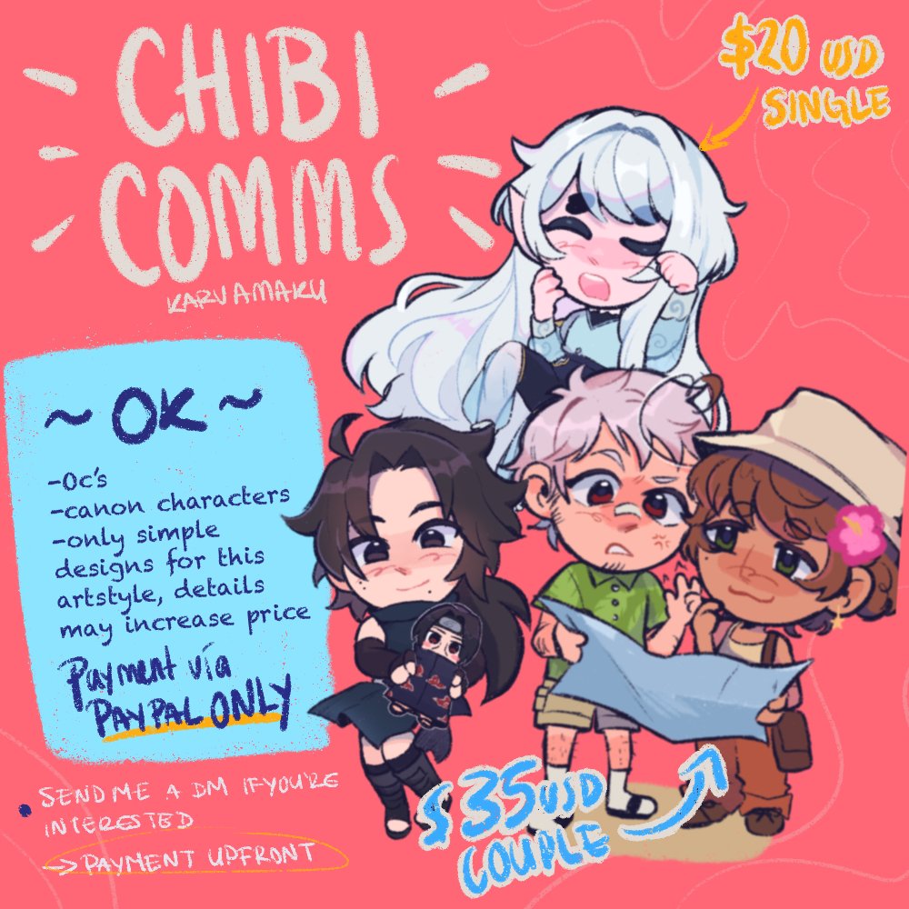 Chibi cmms available ! 
feel free to send me a message if you're interested 💃