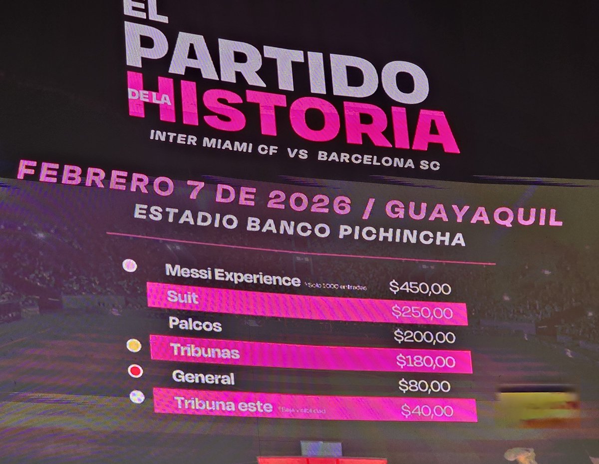 Precios para el partido Barcelona vs Inter de Miami con Messi en el Monumental‼️