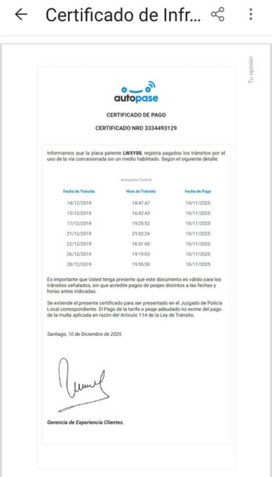 Verito87108710's tweet photo. ¿Usted falsificó instrumento público? Conteste, señora @jeannette_jara! Porque YO bajé en PDF, desde la página de #AutoPase, su comprobante y la fecha de pago es 10-11. Pero de repente, el sitio bloqueó las consultas y ud salió c/un documento c/fechas totalmente distintas! 🤔🤔🤔 https://t.co/OnLzlieBYK
