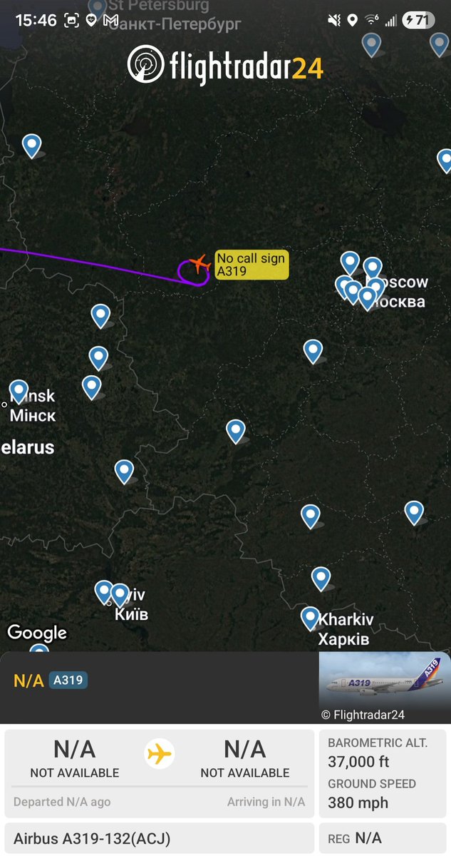 Borrowed7Time's tweet photo. Armenian Govt A319-132(ACJ) reg 701 #60003C as FIE4001 departed Hamburg, en route to Moscow but in a holding pattern to the west.
@sipjack1776 @MesopotamianFox @LadyAstroJet https://t.co/BraoJxroWy