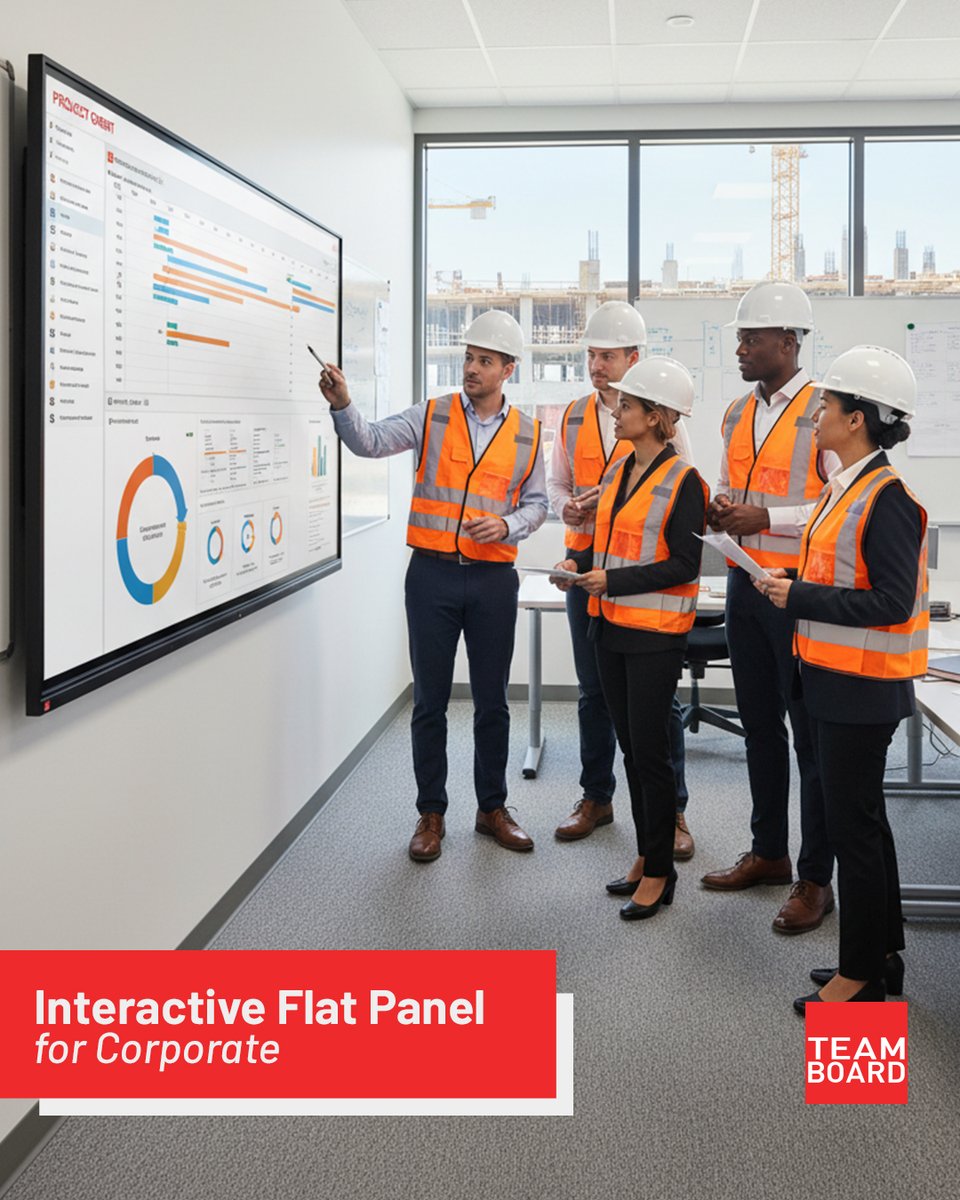 On-site collaboration just got smarter. 👷‍♂️✨

Our TeamBoard interactive panels bring project management to life, giving construction teams real-time clarity where it matters most. It’s the perfect tool for planning, reviewing timelines, and keeping every project on track.