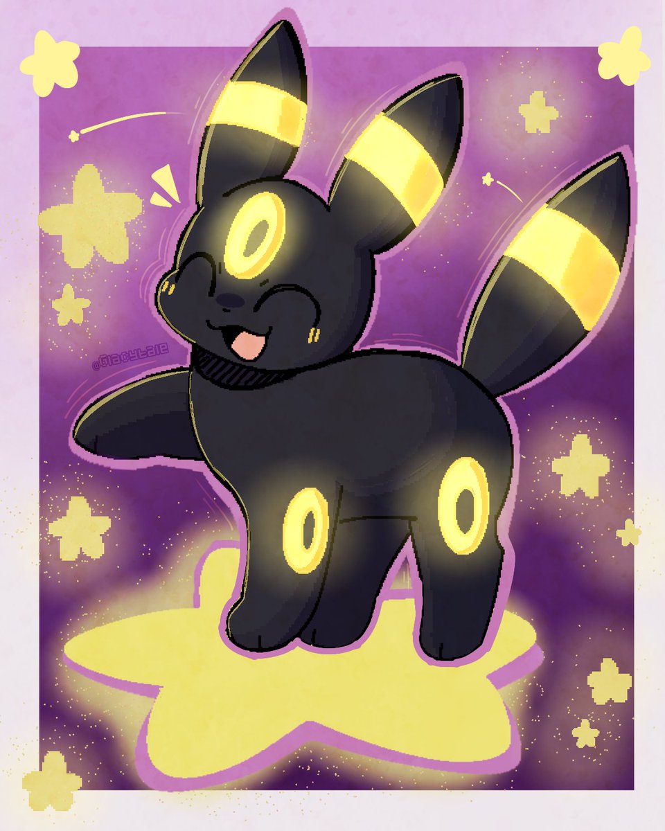 Umbreon is reaching for the stars! 🌟
