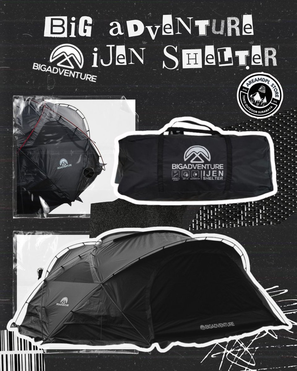 areamdpl's tweet image. Tenda Big Adventure ijen shelter kokoh.
Anti hujan PU3000mm.
Rangka aluminium 11mm.
Ukuran besar, siap hadapi cuaca ekstrem.
IJEN Shelter. ✅
Tersedia di @areamdpl
