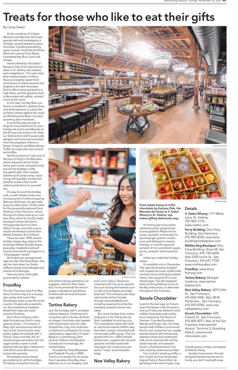 The theme is holiday gifts, but the real story is about destinations and food purveyors that are year-round treats for ourselves. Some of my new favorites. @sanfranciscochronicle