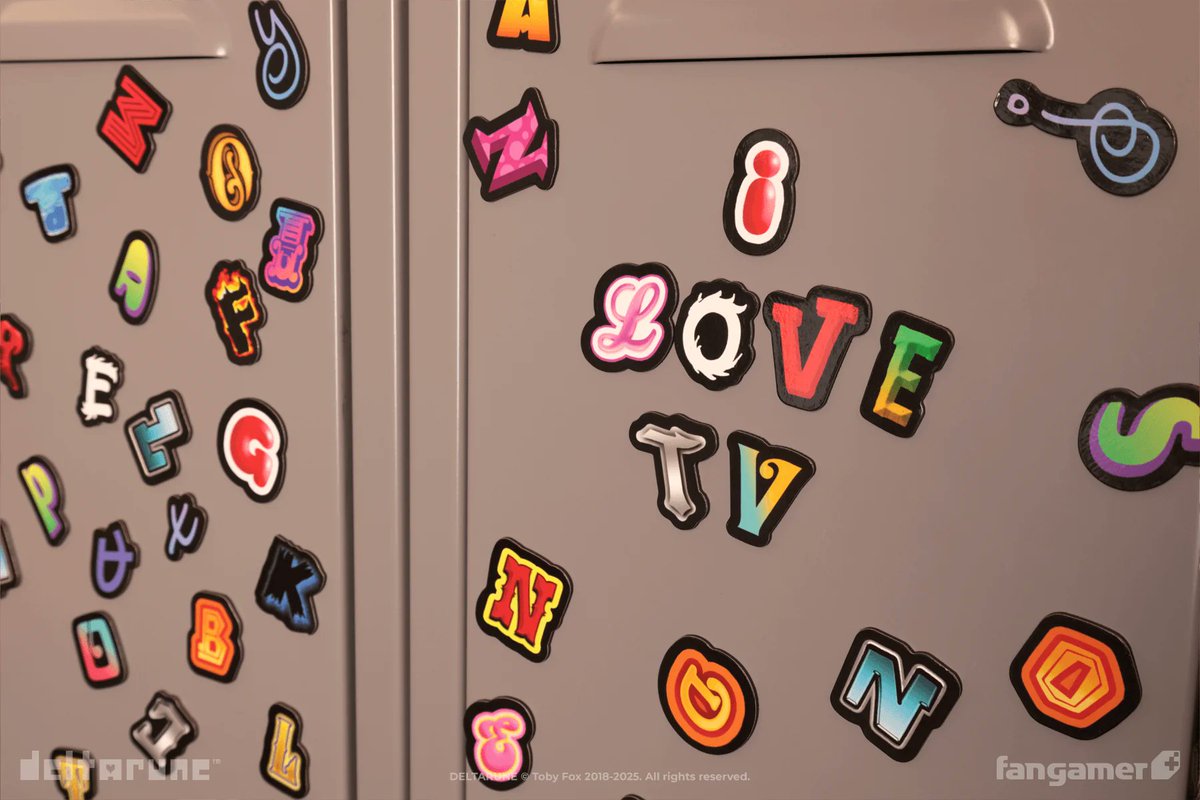 Fangamer's tweet image. Refrigerator messages have never scored this high on the FUN-O-METER before!

Available now in our DELTARUNE collection: fangamer.com/collections/de…