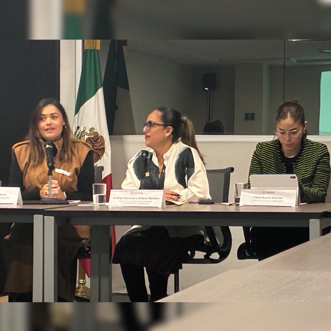 Hoy tuvimos un encuentro entre #AMAAPP y la <a href="/SE_mx/">Economía México</a>  en la última reunión del año de la Comisión de Alianzas Público Privadas con la maestra <a href="/andreasolanor/">Andrea Genoveva Solano Rendón</a>, para hablar de Plan México y La marca Hecho en México, como factores de impulso y desarrollo en nuestro país. #HechoEnMexico