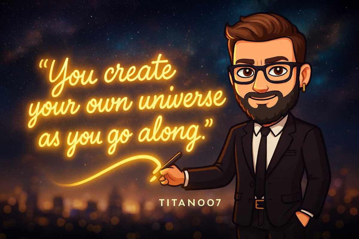 Titan007227276's tweet photo. "You create your own universe as you go along."
#YouCreateYourOwnUniverse, #CreateYourOwnReality, #MindsetMatters, #MotivationDaily, #Titan007 https://t.co/GD6fxRUMR9