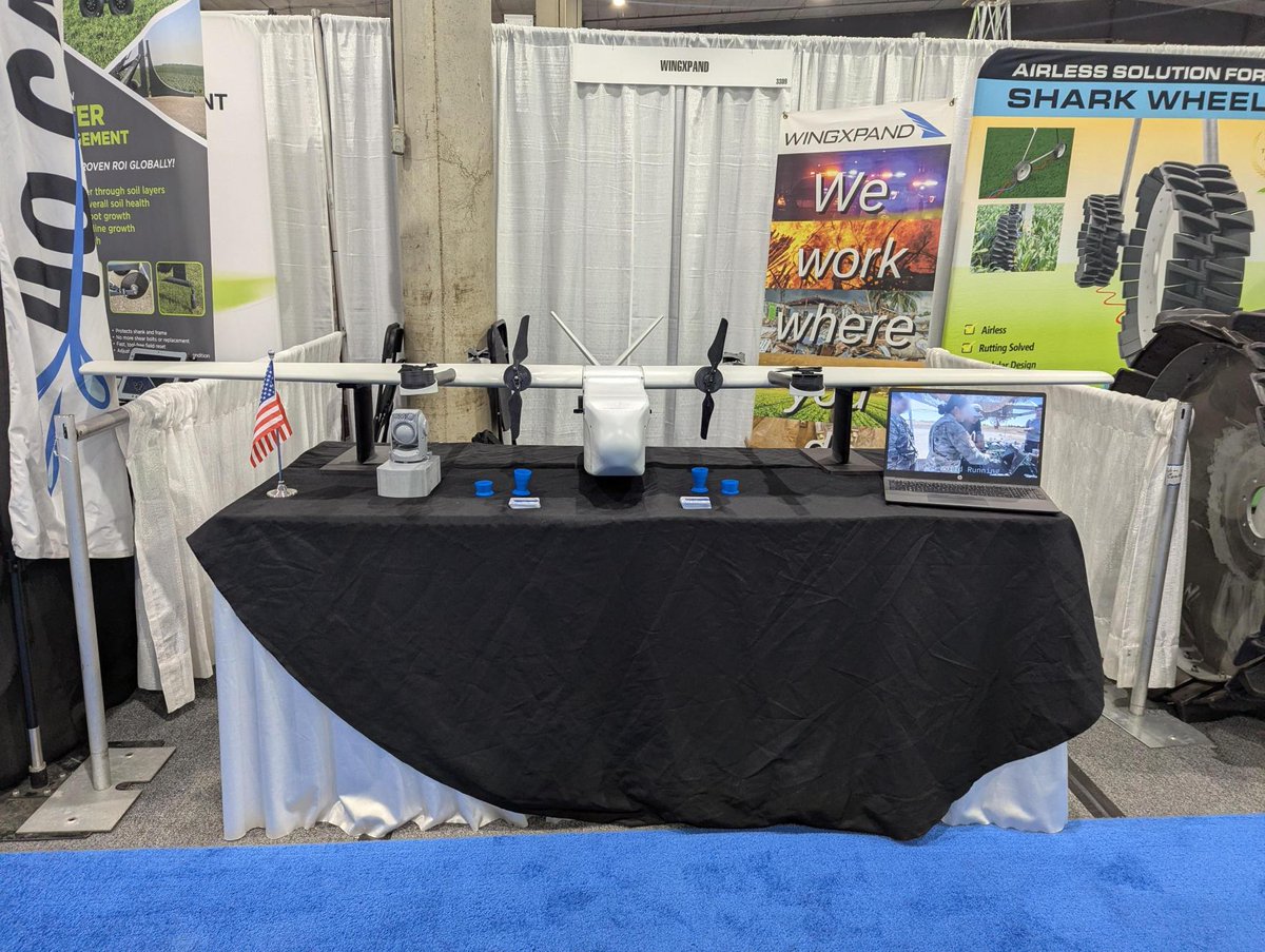 At the Nebraska Ag Expo this week! 
Find us in the Innovation Hub (Booth 3309) to see how WingXpand’s U.S.-built smart planes and autonomous field robotics boost monitoring, visibility &amp; decisions across your acres. Come say hi! 🌾🚜