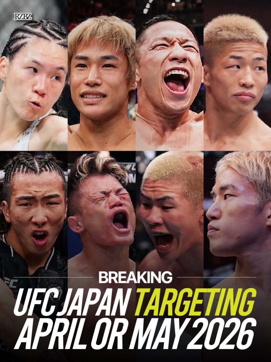 RIZIN_bozu's tweet photo. 🚨BREAKING：UFC JAPANは2026年4月か5月に開催の可能性あり？平良達郎がゲスト出演した #TheAHShow で明かす⚡️

via @arielhelwani｜#UFCJapan https://t.co/adyJwJvzik