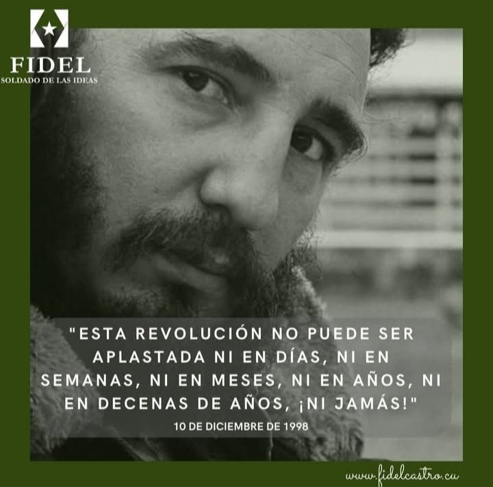 🇨🇺l #Cuba
Esta Revolución no puede ser aplastada jamás.
#100AñosConFidel