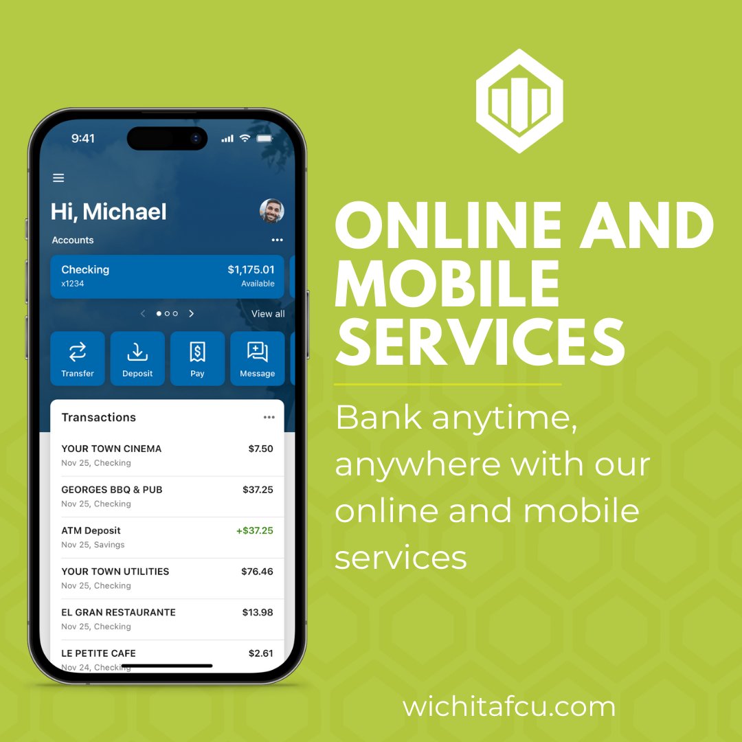 Wichitafcu's tweet photo. With the WFCU Mobile App, you can manage everything remotely—right from your phone.

Download the app and experience digital banking that moves with you.

#WFCU #MobileBanking https://t.co/Vx2wtLod69