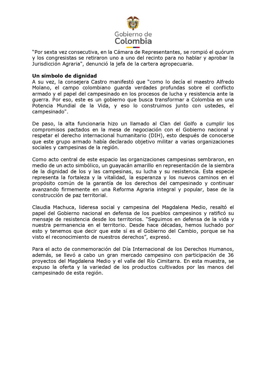 Min. de Agricultura tweet media