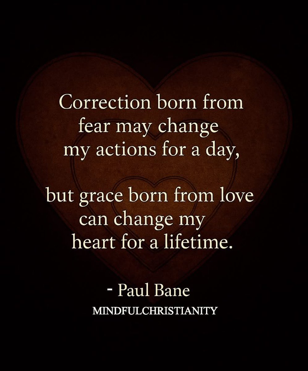 MindfulChristi4's tweet image. Fear can force change for a moment… but only love transforms the heart forever.  Grace doesn’t shame... it restores, renews, and redefines who we are in Christ.

 #GraceOverFear #FaithThatTransforms