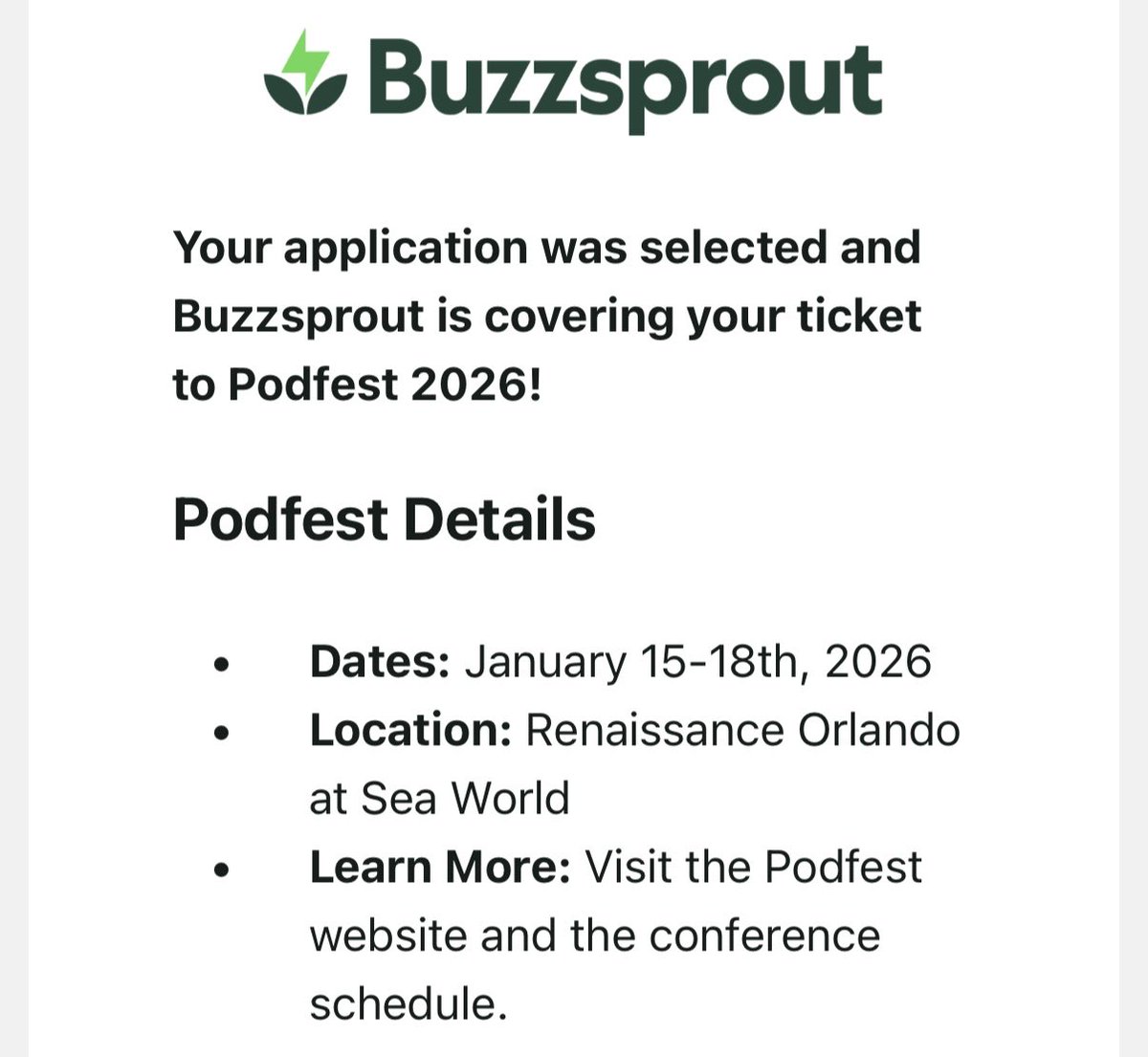 DoC1sOfficial's tweet photo. BIG SHOUTOUT TO @buzzsprout for this tremendous opportunity! I am beyond grateful that I’ll get to meet and network with other likeminded podcasters! #Podfest get ready for that’s so random with ya boy #DoC1sOfficial https://t.co/4d2ZlDMl9h