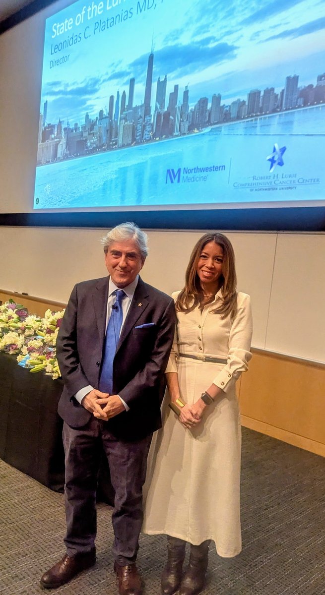 LeonidasPlatan1's tweet photo. Right before the beginning of the State of ⁦the LurieCancer⁩ Center and Awards presentation with our interim Associate Director for Administration and MC of the event, Cary Pasaglia.  A great event tonight! ⁦@LurieCancer⁩ https://t.co/8DGtsTaxUV