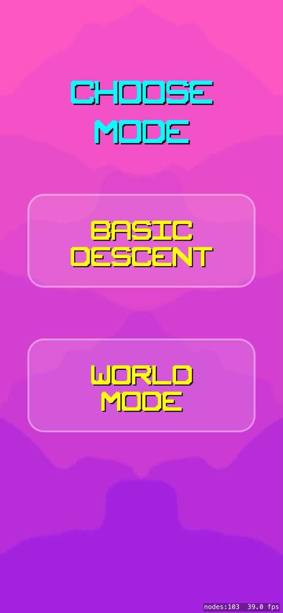 AlgoNFT_Quilt's tweet image. More progress made today. Felt like a leap forward. 

Basic Descent = Never ending falling to unlock milestones and get coins

World Mode = Level progression to unlock more rare items!

More tweaking to do and more art but feels like an accomplishable feat now.

#iOS #MobileGame