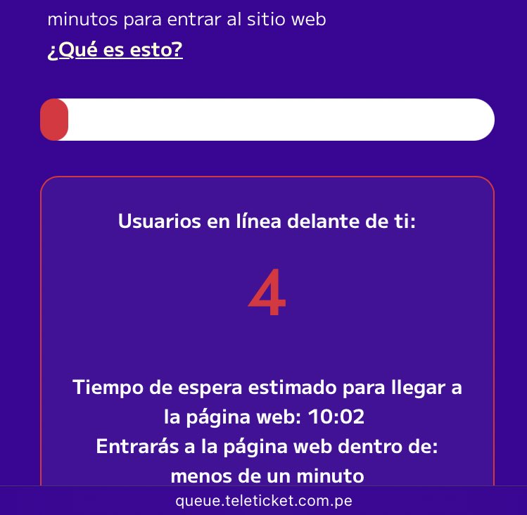 goeskthh's tweet image. Esta fue la fila virtual que hice hoy para comprar unos boletos, la vida me bendijo😭✨

Desde ya, post de la suerte para tener esta fila cuando toque comprar boletos para los tannies el próximo año, AMÉN 🕯️⭐️