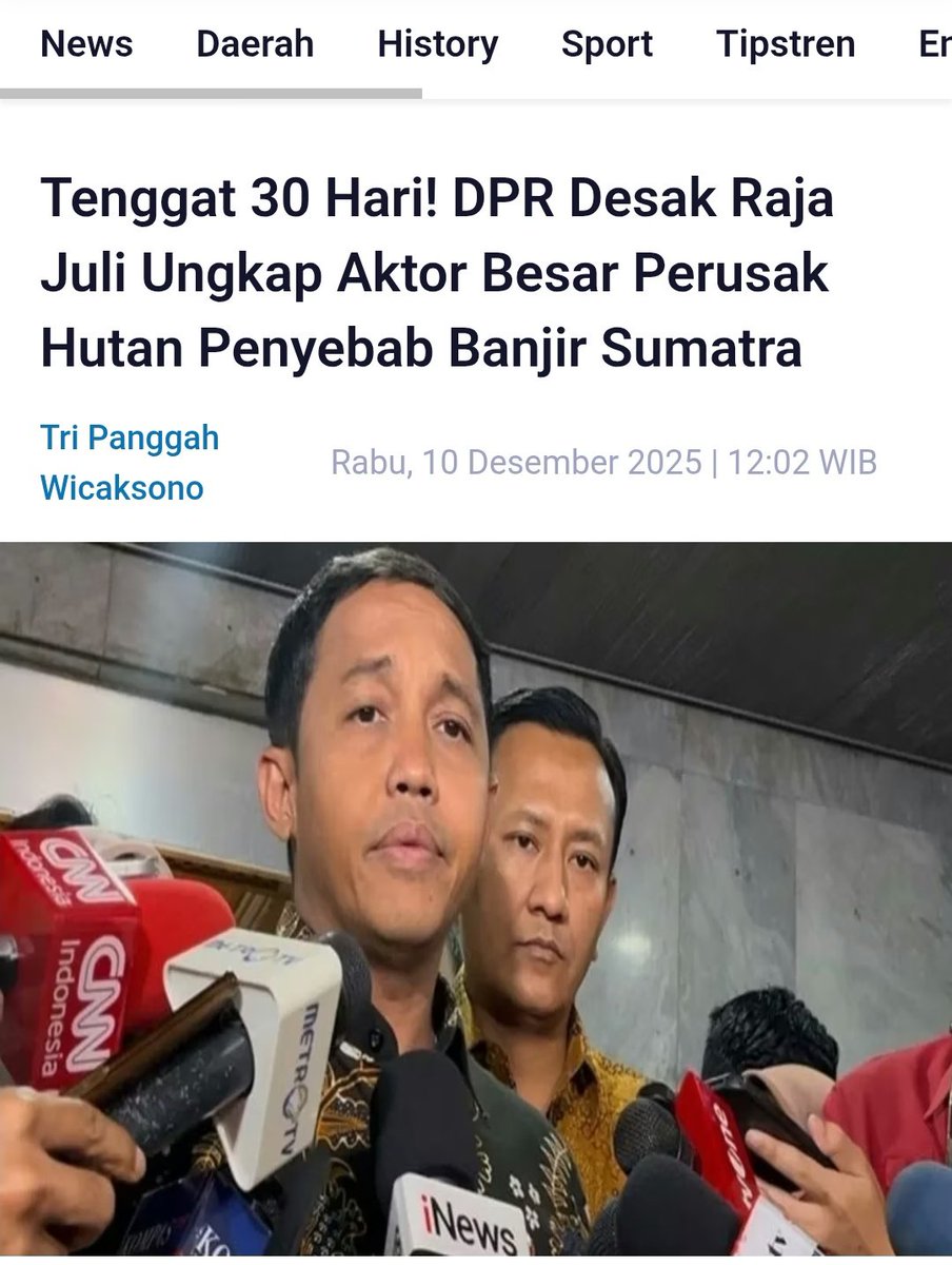 KutaFree's tweet photo. DAMNN!

Bro @kaesangp Kadermu Raja Juli Mau Ungkap Aktor Besar Perusak Hutan Sumatra, Emang Berani? 

Paling Yang Kelas Teri Yang Di Ungkap Dan Dikorbankan!

PESIMIS...! 

> Kamis Gabjes Cerai Januari 2025 https://t.co/0T5r69UvYD