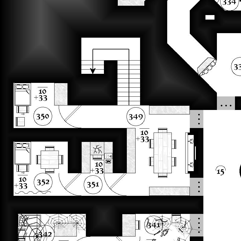 ZathrasAdventur's tweet photo. #dungeon25 #Day352 A dusty old disheveled old bed sits in the corner in front of a chest. Four chairs are pushed into a table covered in various skeins of ancient wool and the beginnings of a knitted sock. Hanging on the wall is a knitted blanket of runes. https://t.co/LpstLXWwzT https://t.co/FBaIKzQg3K