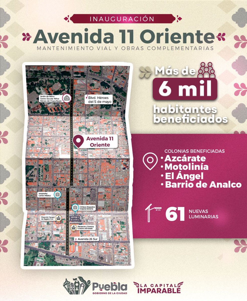 ¡#BienYALaPrimera! La Avenida 11 Oriente ya está completamente renovada, cumpliendo el compromiso de brindar a quienes viven, trabajan o transitan por aquí una calle digna y funcional. 🚧

Esta obra mejora la movilidad de las familias que por mucho tiempo esperaban una vialidad