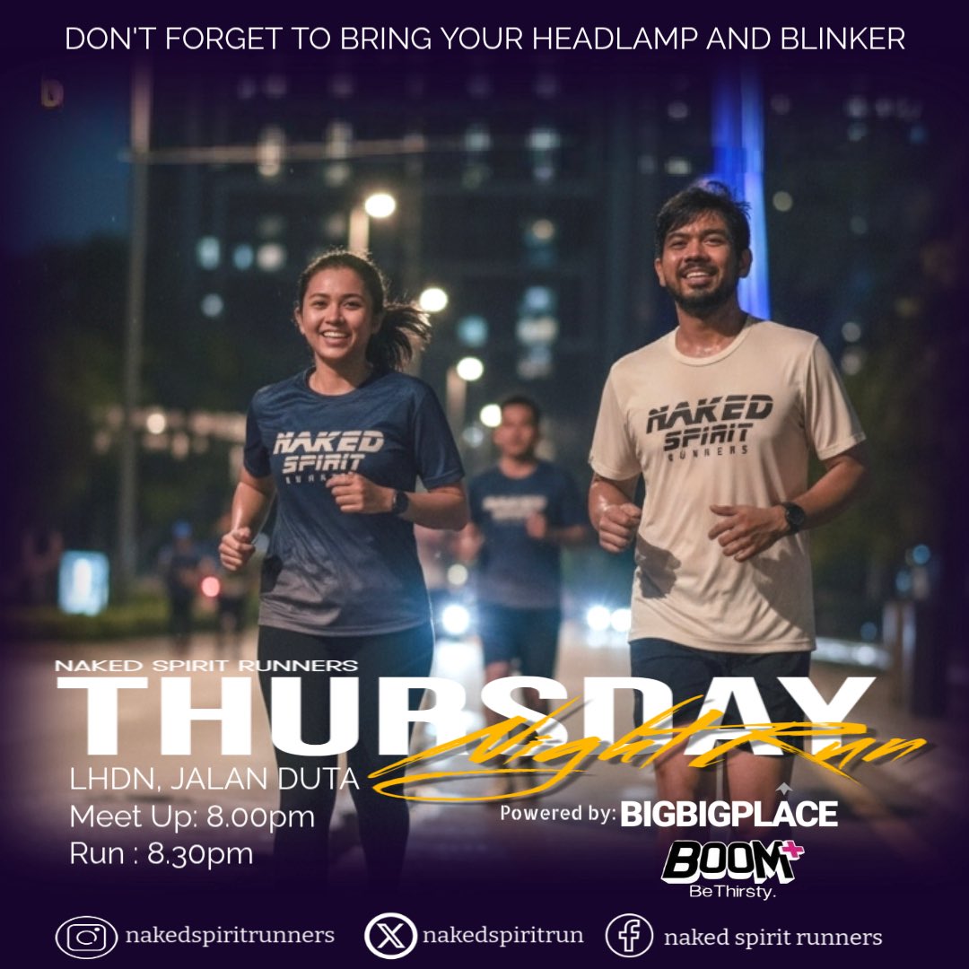 nakedspiritrun's tweet photo. Come and join us tonight. No matter who you are, fast or slow runners, everyone is welcome to attend the session #runwithoutlimits https://t.co/BDlLBRZtyR