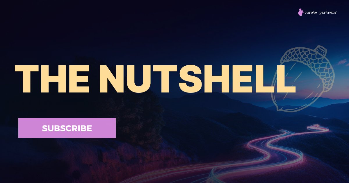 curatepartners's tweet photo. Big insights, small newsletter.

The Nutshell is Curate Partners’ bite-sized newsletter for talent, data, and digital leaders.

Subscribe now → https://t.co/qsYr1PkhaZ

#leadershipinsights #digitaltransformation #dataandanalytics https://t.co/8K1J9jdcw2