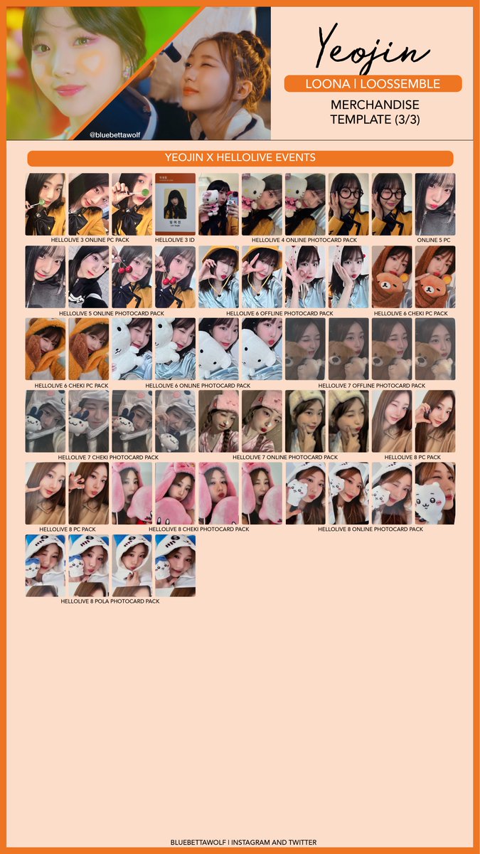 Loona / Loossemble - Yeojin Merchandise Photocard Template (last