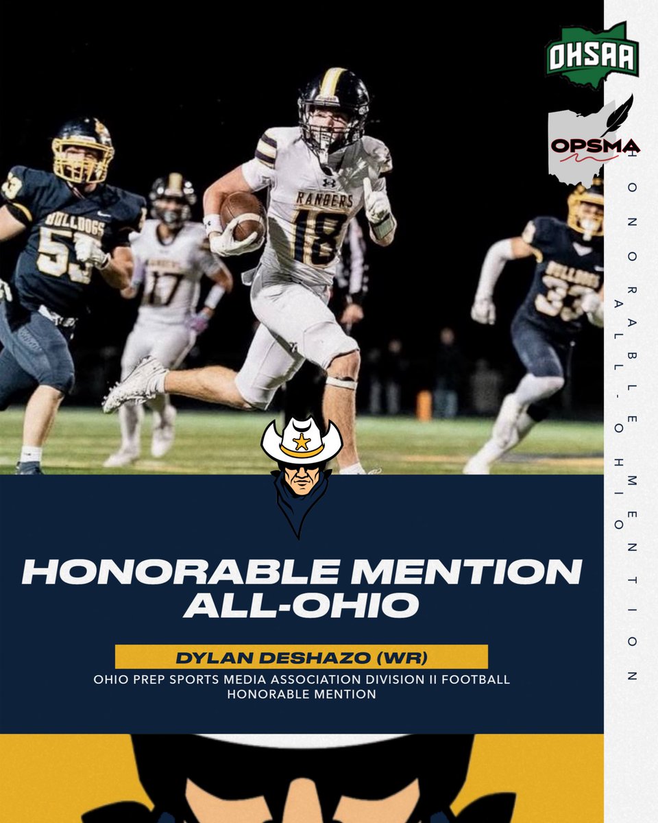 NRRangerFootba1's tweet image. Congrats to our Honorable Mention All - Ohio selections

@JasonEllison55 @StrippyBrian @DylanDeshazo