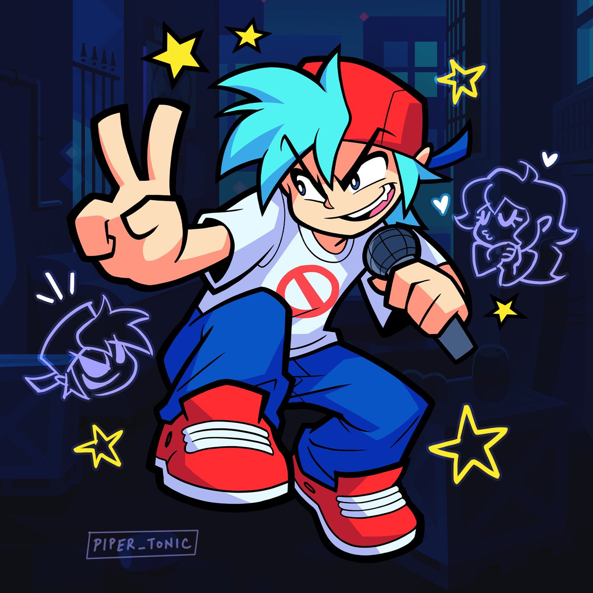 Rift of the Necrodancer x FRIDAY NIGHT FUNKIN collab ‼️✋🏼🎤

I’m the one that drew…(looks at smudged hands)…Friend-Guy for all the levels I guess