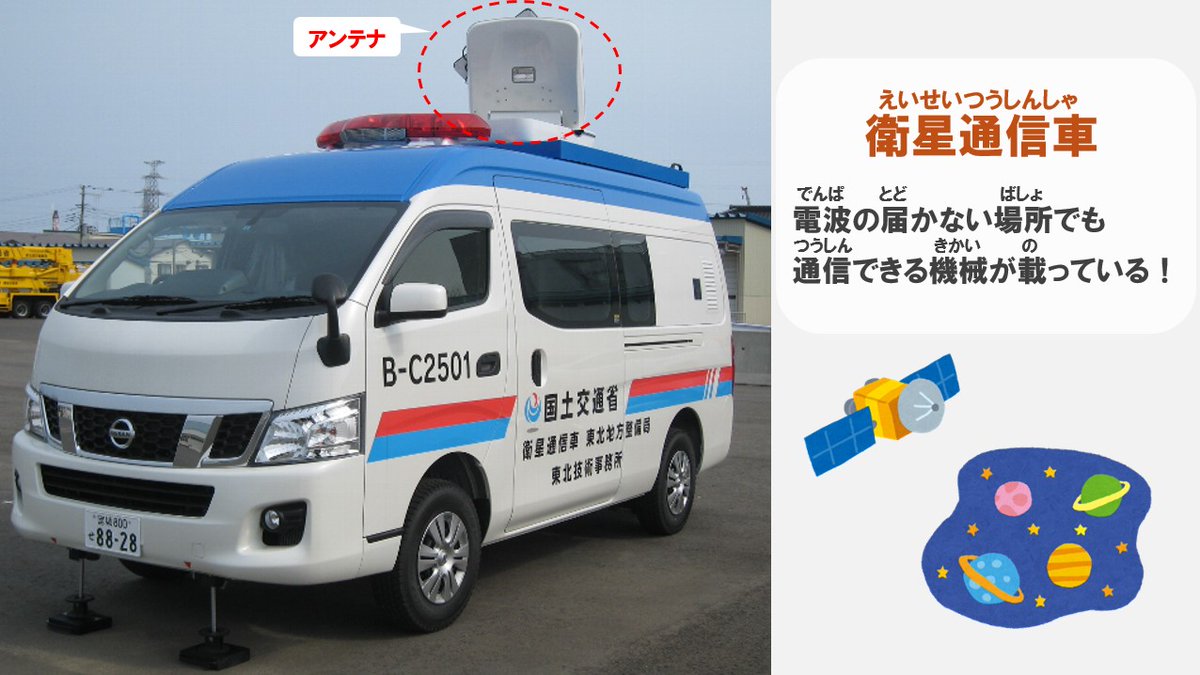 デ*イ様 1/150　民間通信衛星車 災害時にかつやくするくるま》④ 📡⭐【衛星通信車】⭐📡 （えいせい