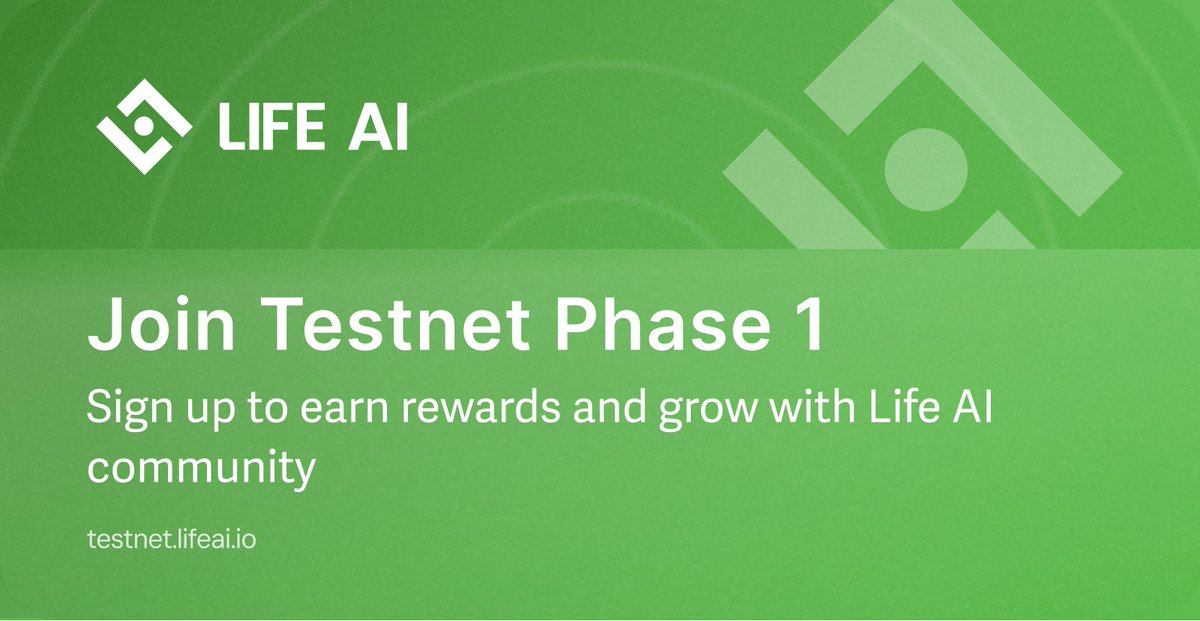 zulatest74's tweet image. OG vibes 💛 2000 points on Life AI!

Jump in: testnet.lifeai.io/ref?code=SFOQS…

CODE: SFOQSQ1

#Testnet #HealthTech #LifeAI @LifeNetwork_AI