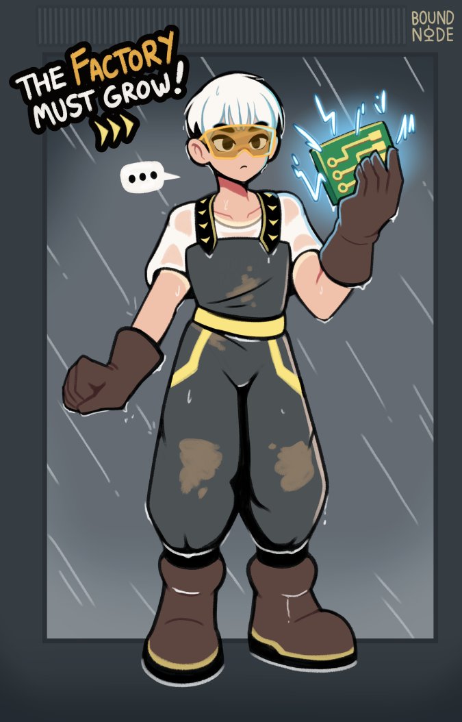 BoundNode's tweet image. A Femboy factory worker character who's partnered with the Tomboy.

I'm considering creating comics exploring interactions between these two characters, would anyone be interested in that?