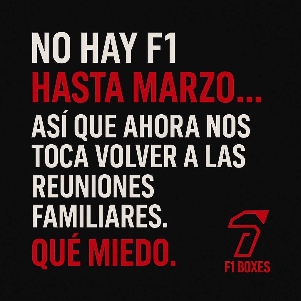 f1boxes1's tweet photo. Si ven a un fan de F1 mirando al vacío… ya sabes por qué. Nos vemos en marzo. https://t.co/rVt0Grp9tf