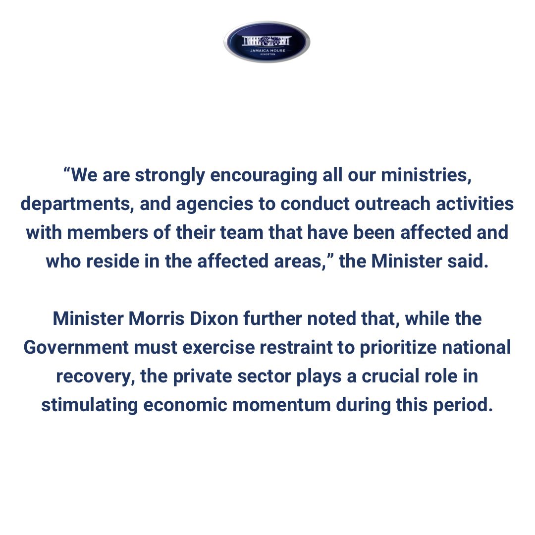 AndrewHolnessJM's tweet image. The Government of Jamaica has announced that all Christmas parties across Ministries, Departments, and Agencies (MDAs) will be cancelled this year as the country continues to recover from the devastating impact of Hurricane Melissa.