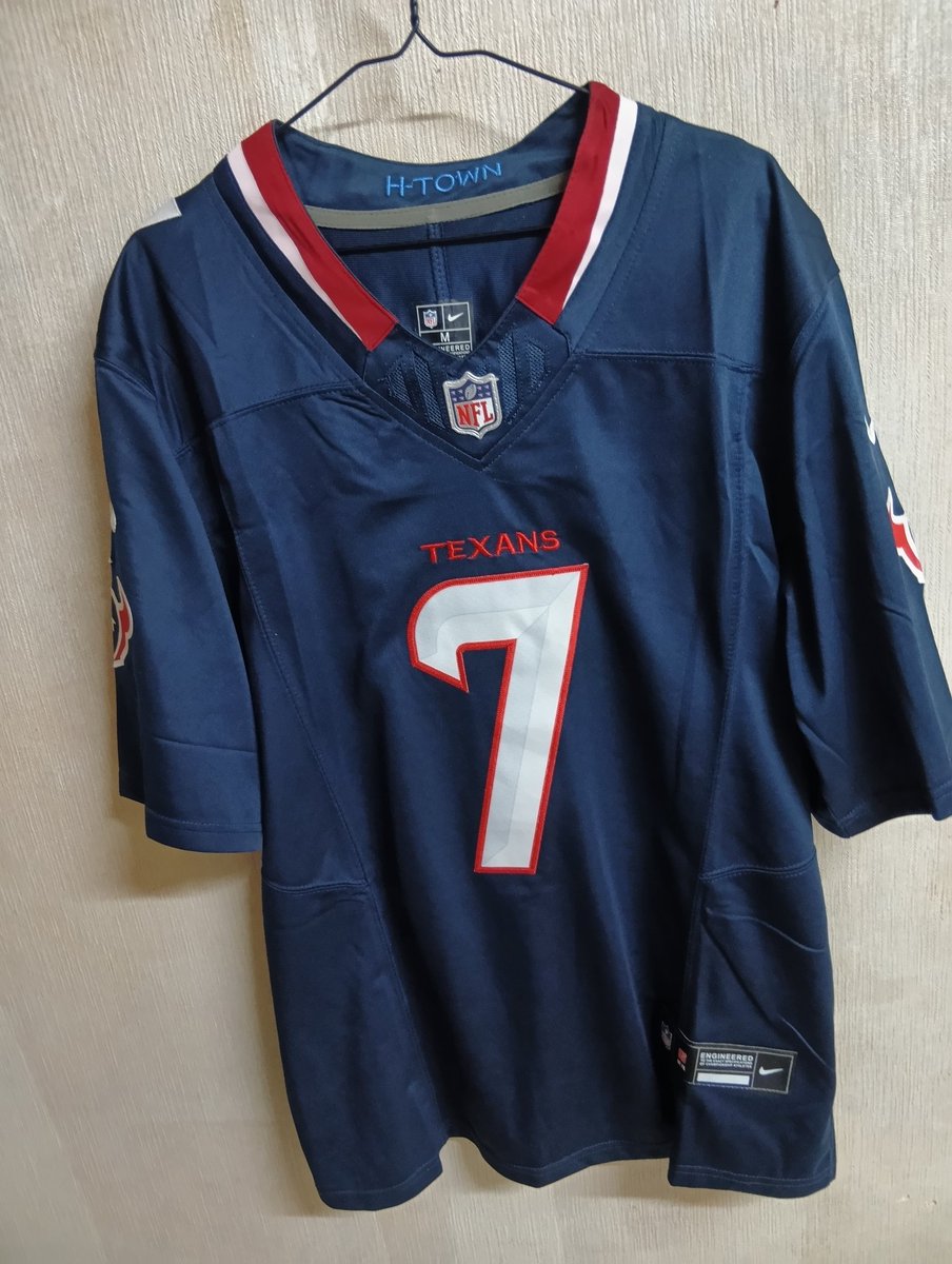 去年のNFL倶楽部で若様が着ていたテキサンズのユニフォーム届きました