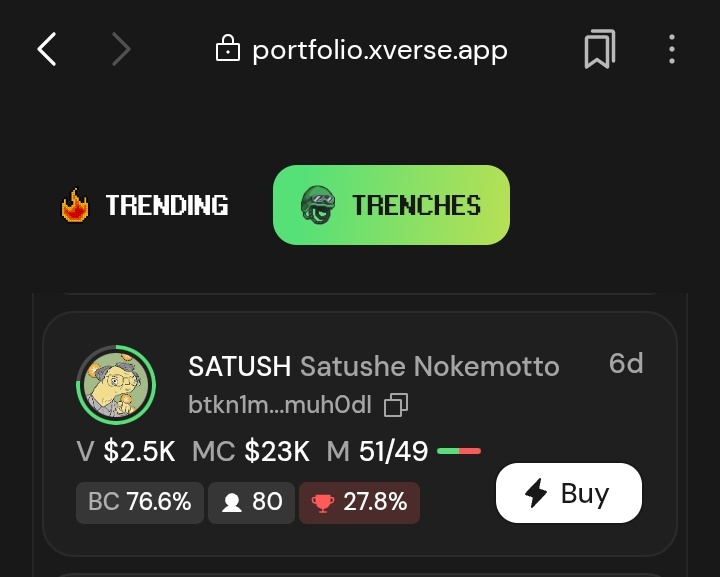 SatusheOnSpark's tweet image. Say Hello to @Satsdaq - trade, track and earn from emerging Bitcoin L2 tokens.

-Live charts, holder data, advanced metrics, and Spark L2 activity tracking
-Browse trending tokens or track new launches in real-time

$Satush Liquidity Pool
- 404,800,583 or 40.48% tokens

Bonding…