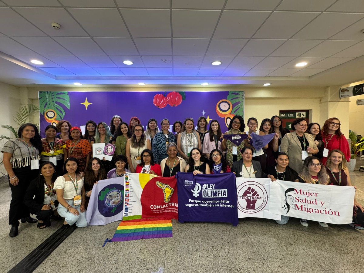 IMUMIDF's tweet photo. #BelemDoPara #MujeresMigrantes
📣 El Foro de Sociedad Civil organizado por la Articulación Belém do Pará reunió a organizaciones feministas con la nueva directiva del #CEVI para dialogar sobre retrocesos democráticos, tensiones multilaterales y múltiples formas de violencia que sufren las mujeres y las niñas en Latinoamérica.