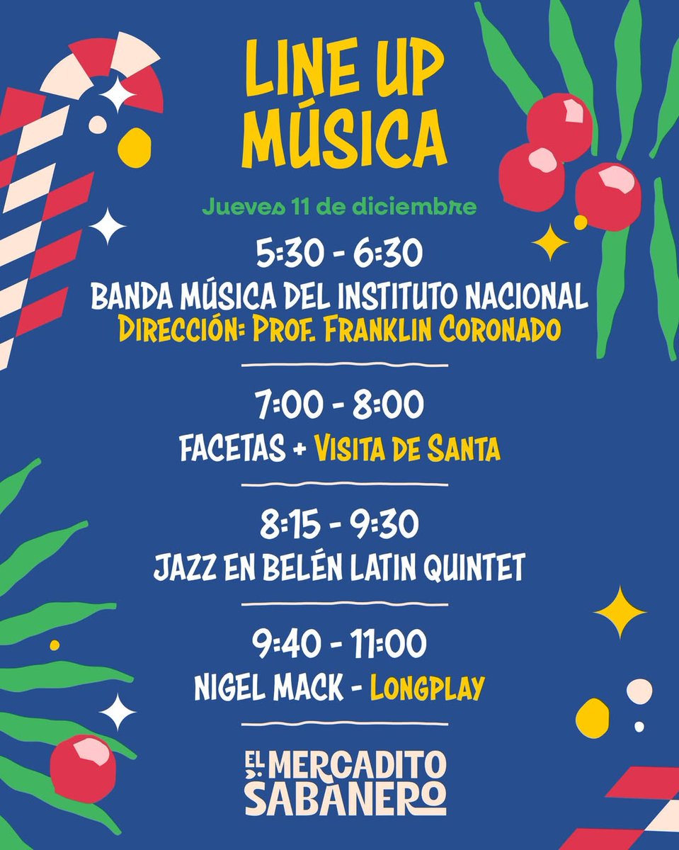 La Banda de Música del Instituto Nacional de Panamá los espera en el Mercadito Sabanero en el Parque de Costa del Este.
Acompañen a estos jóvenes Institutores, jueves 11 de diciembre a las 5:30p.m.