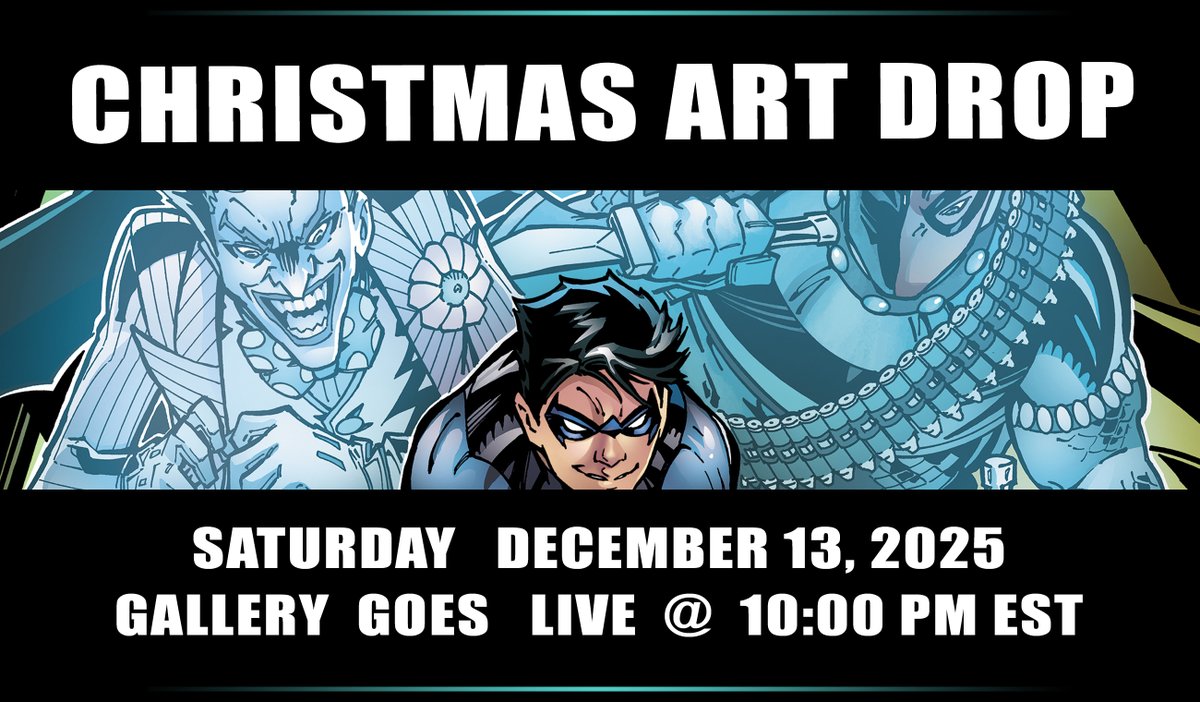 Notice to art collectors: 
CHRISTMAS ART DROP – Saturday December 13 at 10 PM EST. 
Pages never before online! No early access! See you there!
scottmcdaniel.net/artsale2/inter…