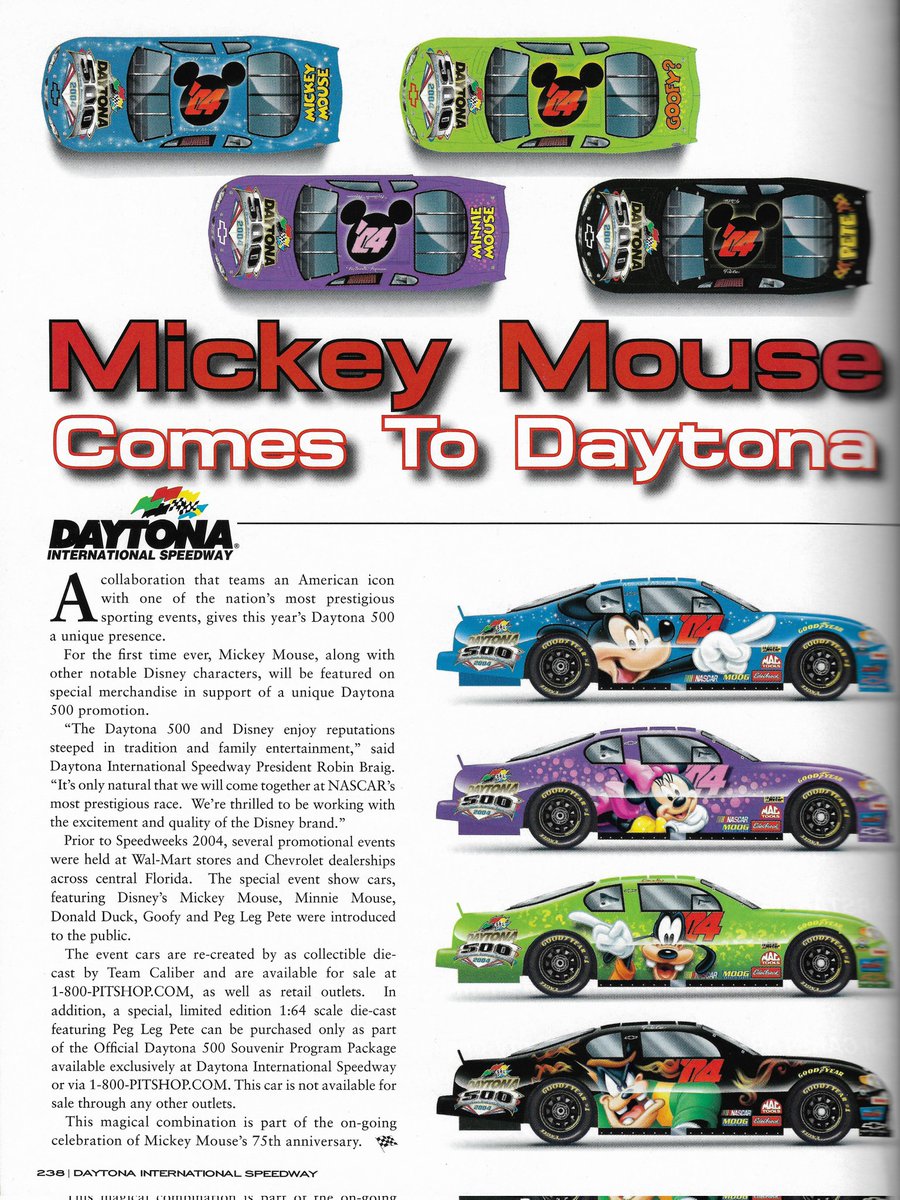 NASCAR and Disney collaborated for special souvenir cars at the