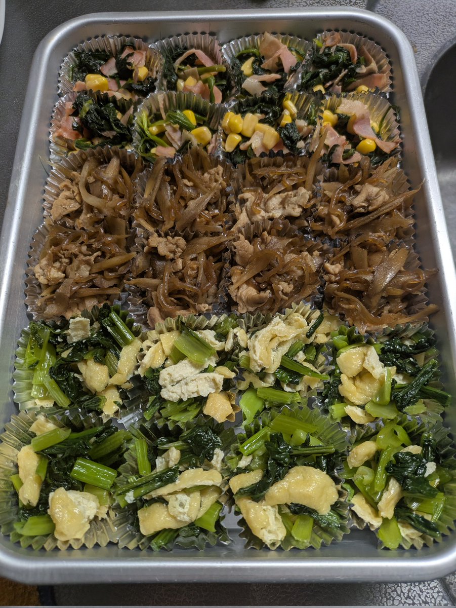 冷蔵庫の整理とアルコールで拭きあげて、冷凍おかずをせっせと作った