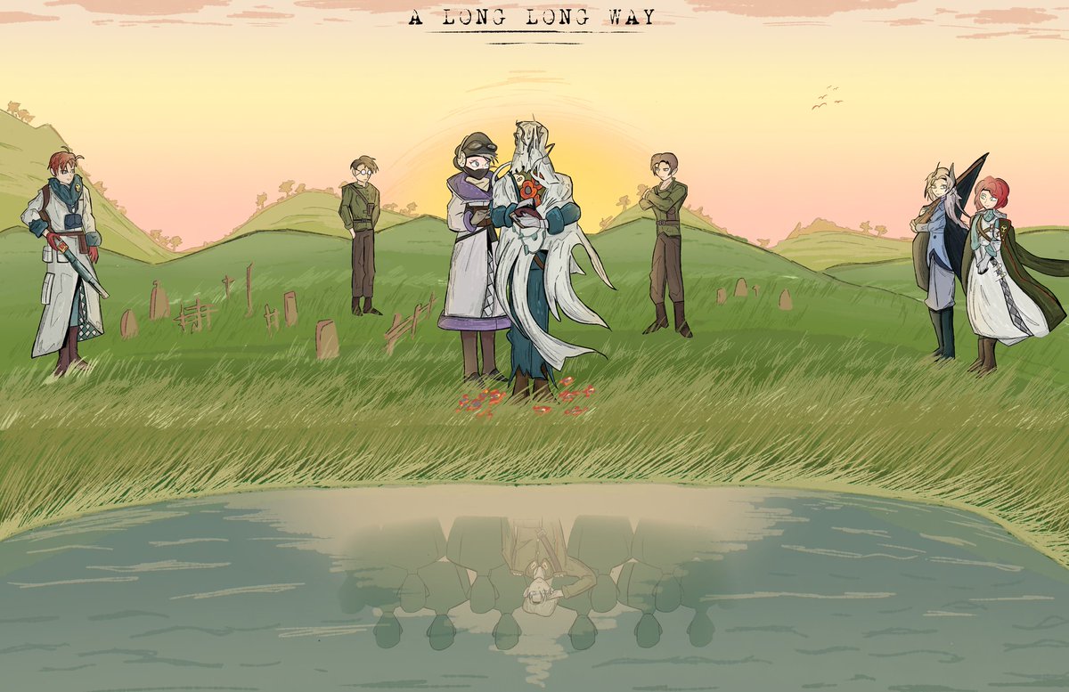 AutoDannn_Arts's tweet photo. “The morning arrives, and the grass peeks out from the earth, growing over the countless soldiers that lie beneath it... Their lives have ended, yet life returns.”

#ALongLongWay #Reverse1999 https://t.co/qhzZkq3t90